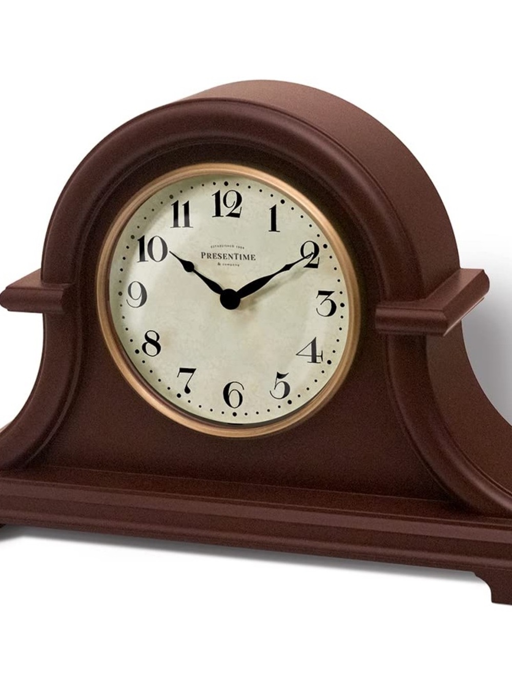 Brown Mantel Clock - Classic Home Wall Decor